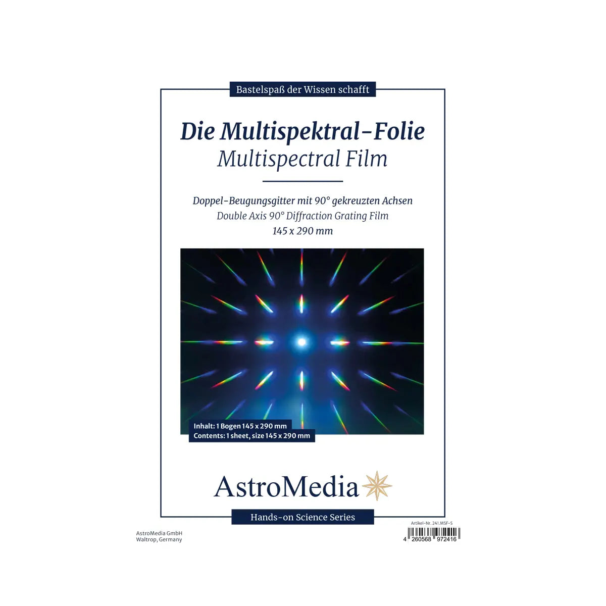 Multi-Spectral Film, 145 x 290 mm