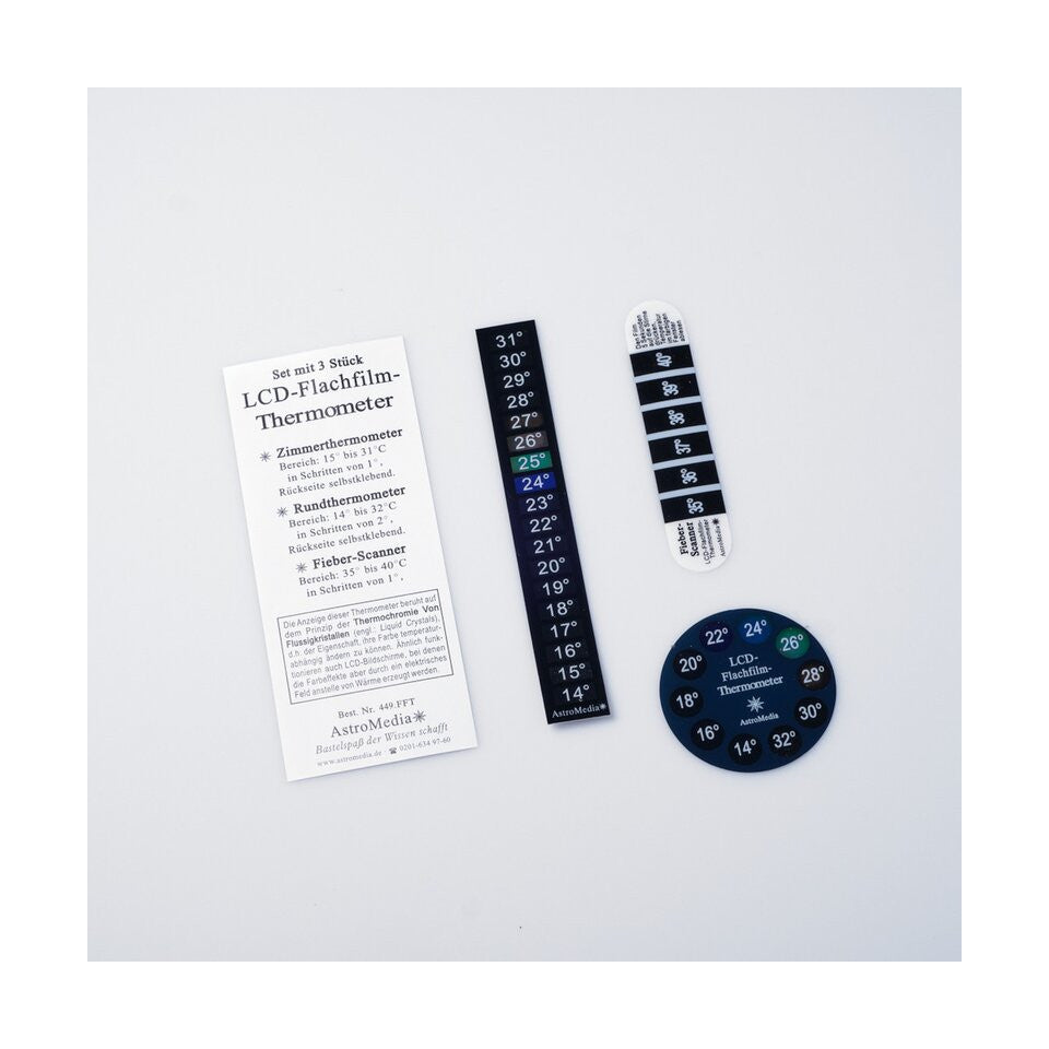 LCD film thermometer (set of 3)