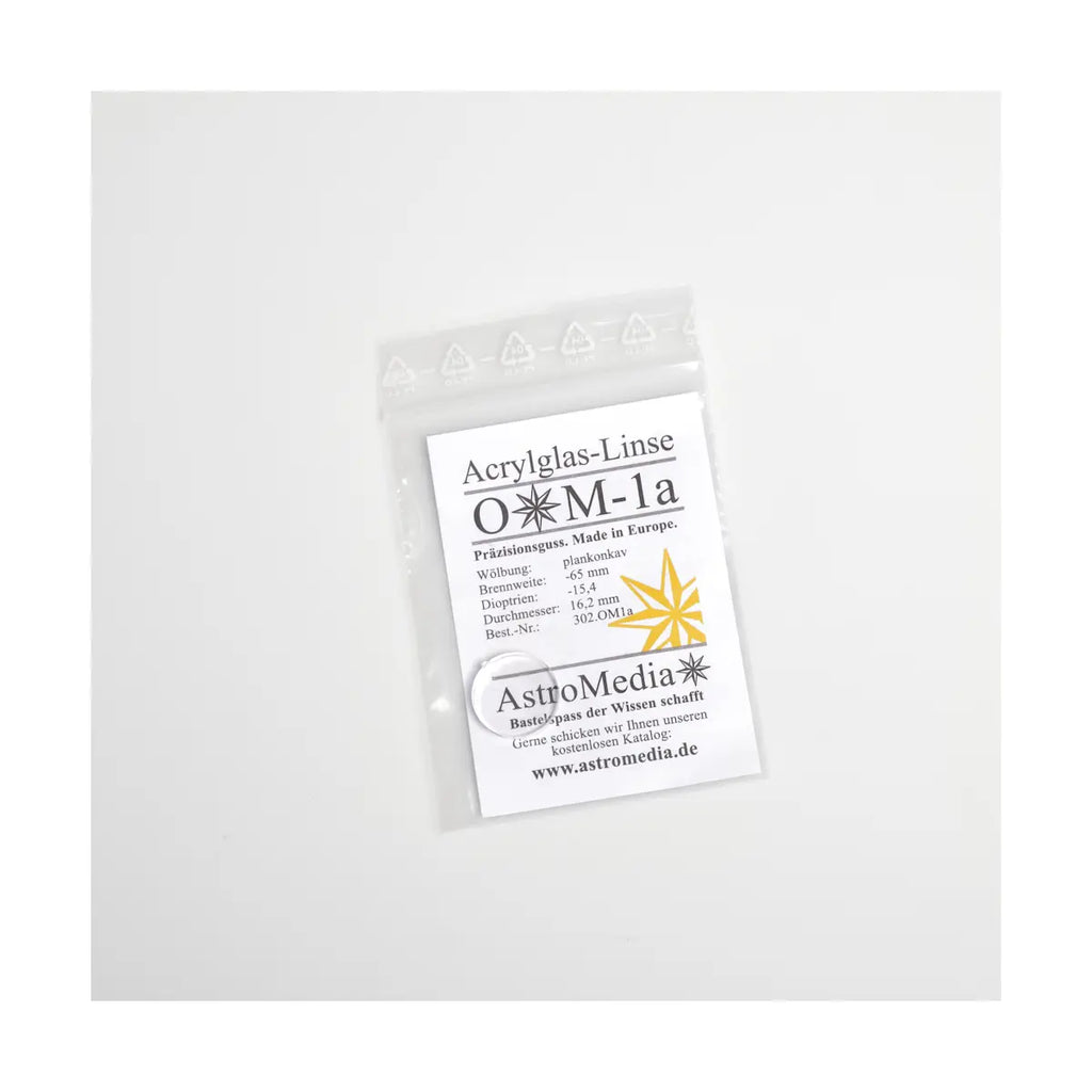 Acrylic Lens OM1a, f=-65 mm, D=16.2 mm